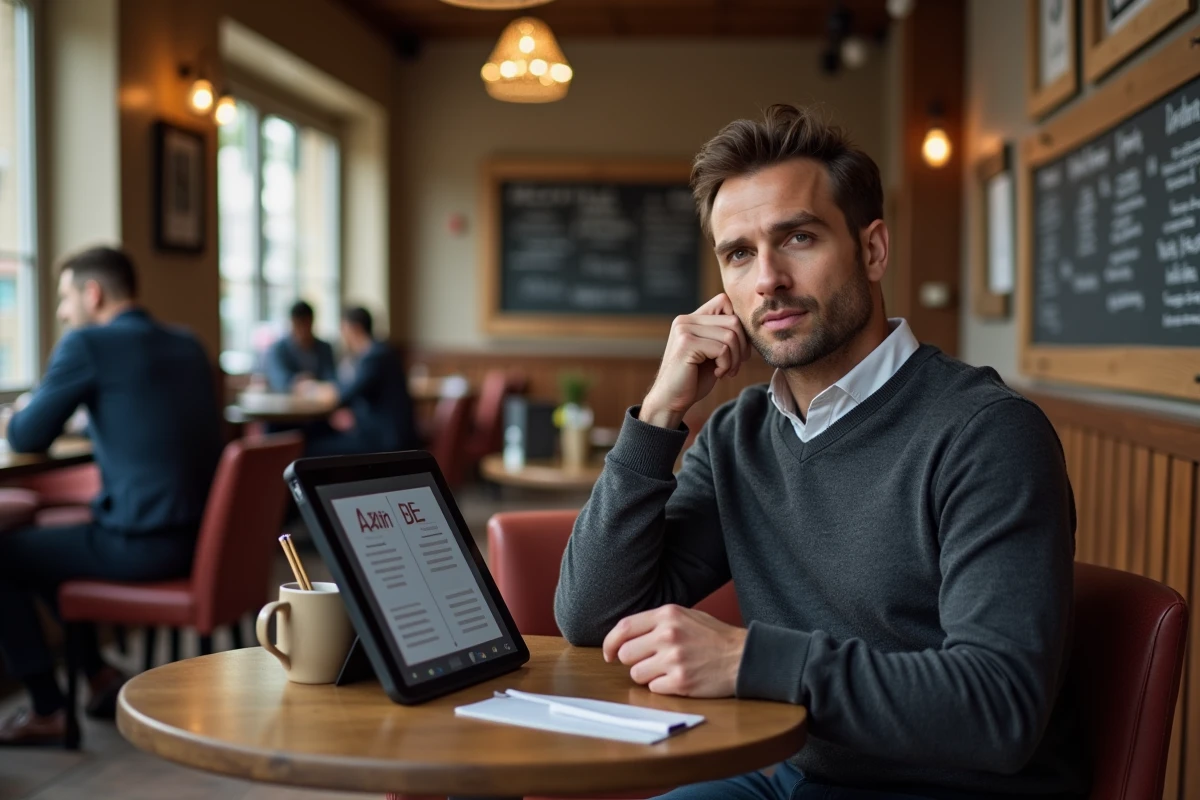 Entrepreneur comparant les formats en ligne et en présentiel pour choisir un événement lesentreprisesfrenchy en 2026