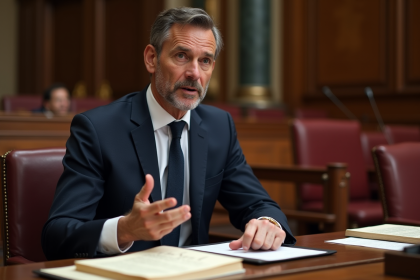 Parlementaire en discussion dans l'assemblée nationale